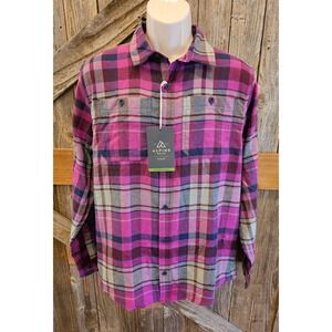 Alpine Design Purple Fuchsia Long Sleeve Flannel - Medium